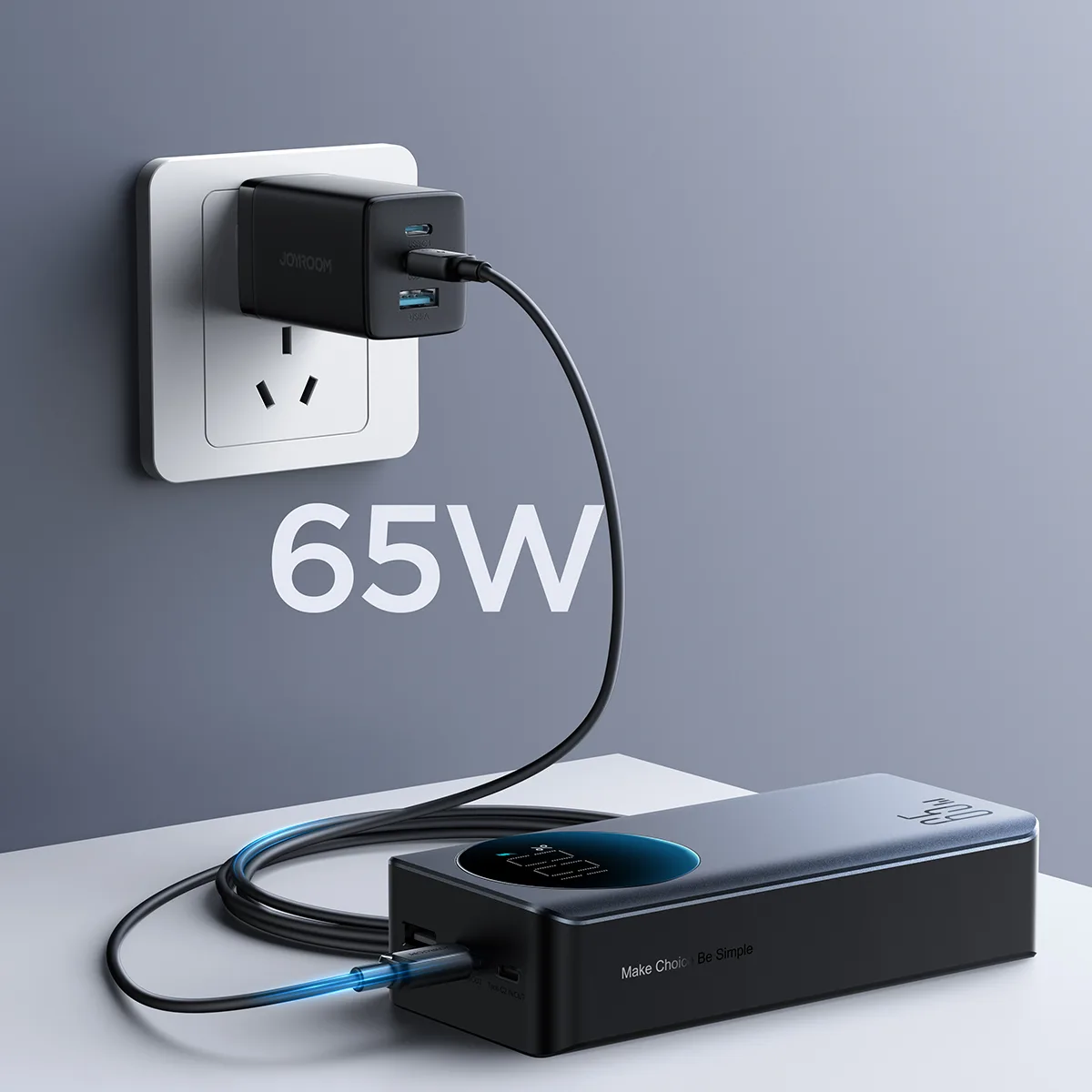 30.000 mAh 65 W 3 A USB/USB-C Digital Power Bank, Schwarz 8
