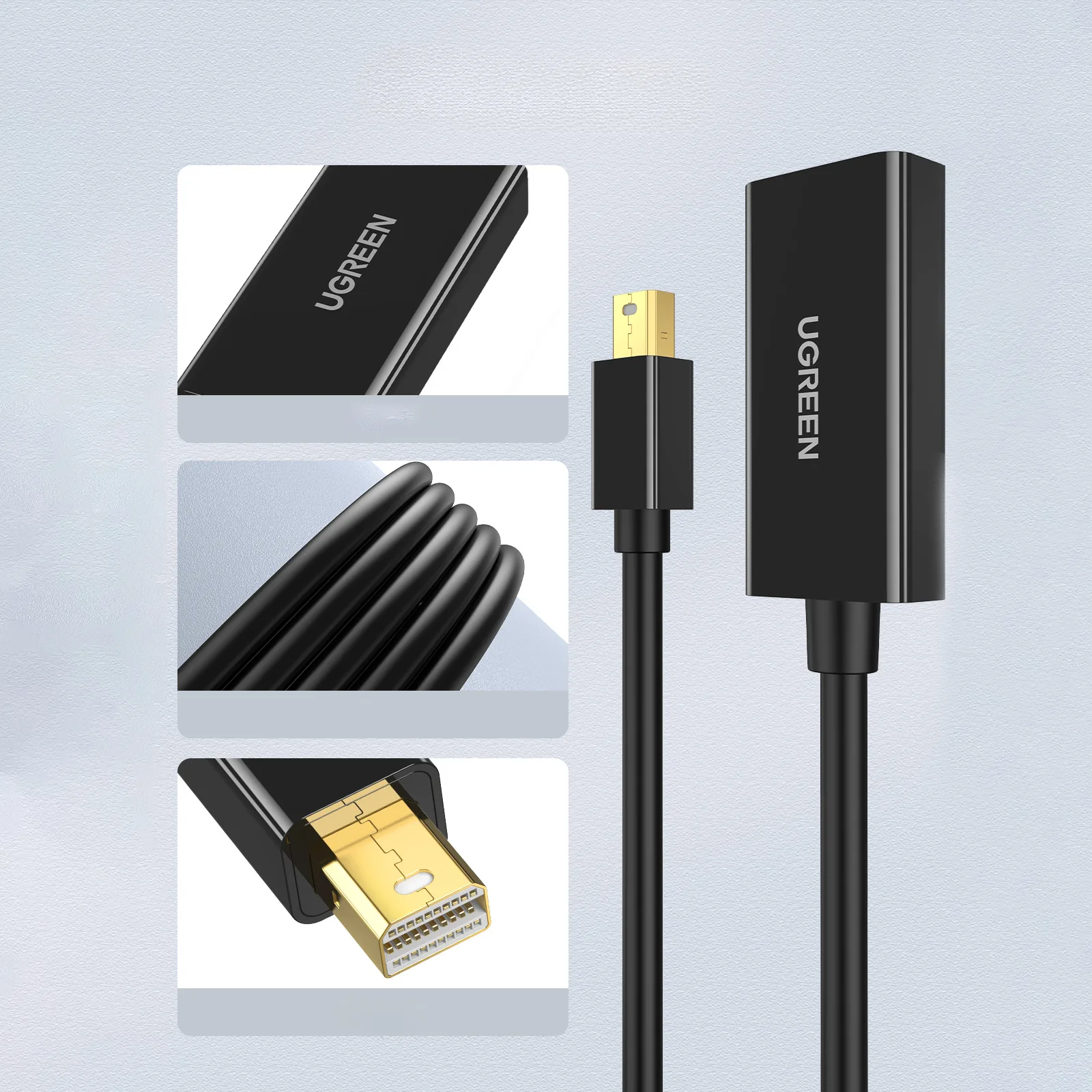 Mini DP DisplayPort na HDMI 4K kabel adapter, crni 2
