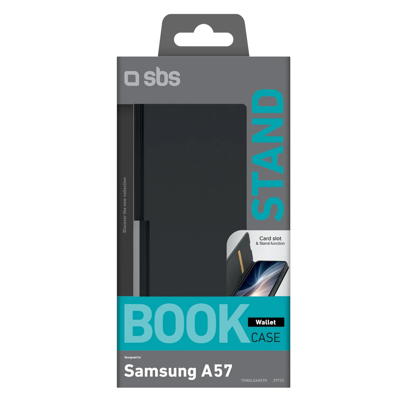 Otočné puzdro s priehradkou na karty pre Samsung Galaxy A57 Wallet Smooth – čierne 2