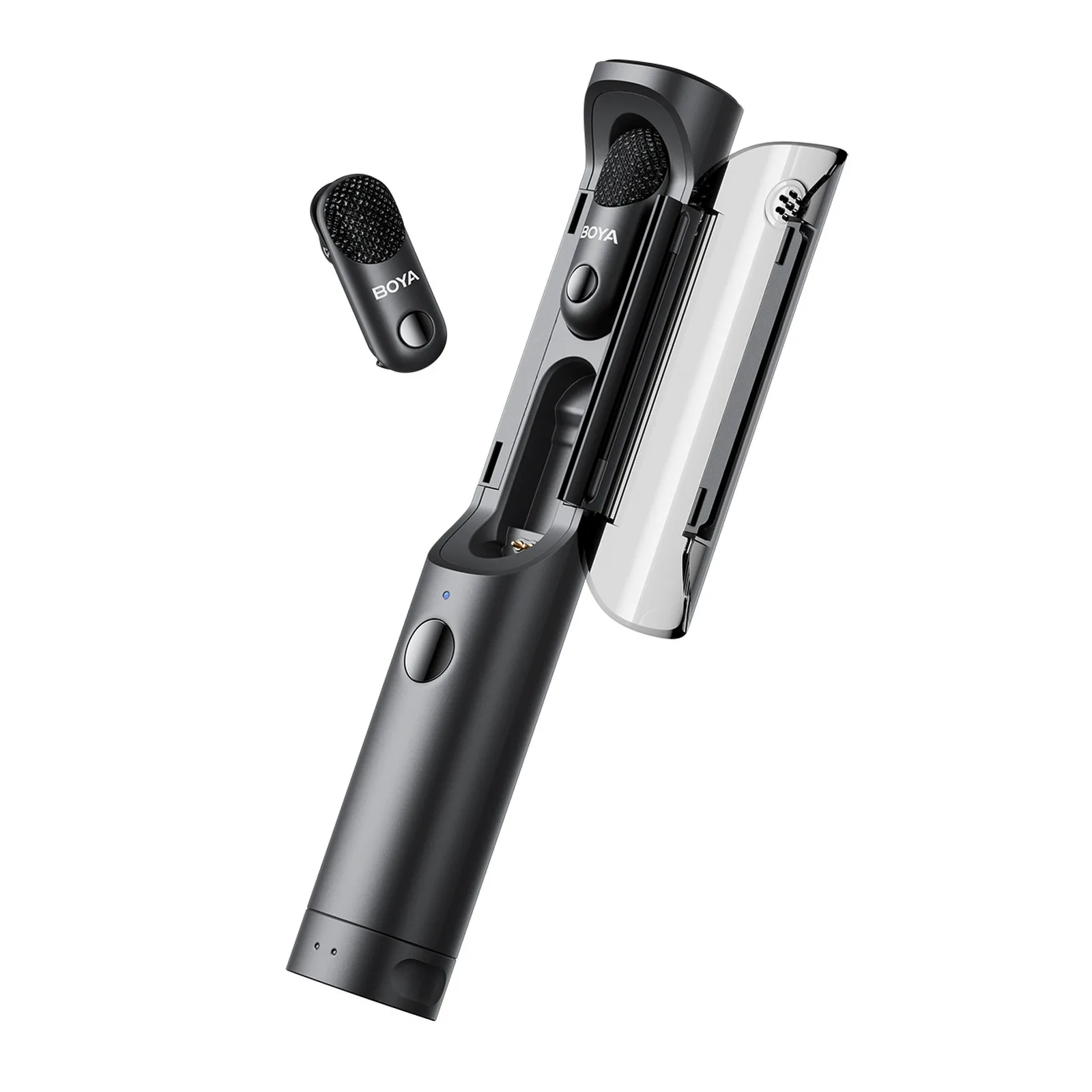 MAGIC-05 4 az 1-ben 2,4 GHz-es USB-C vezeték nélküli mikrofonkészlet – fekete