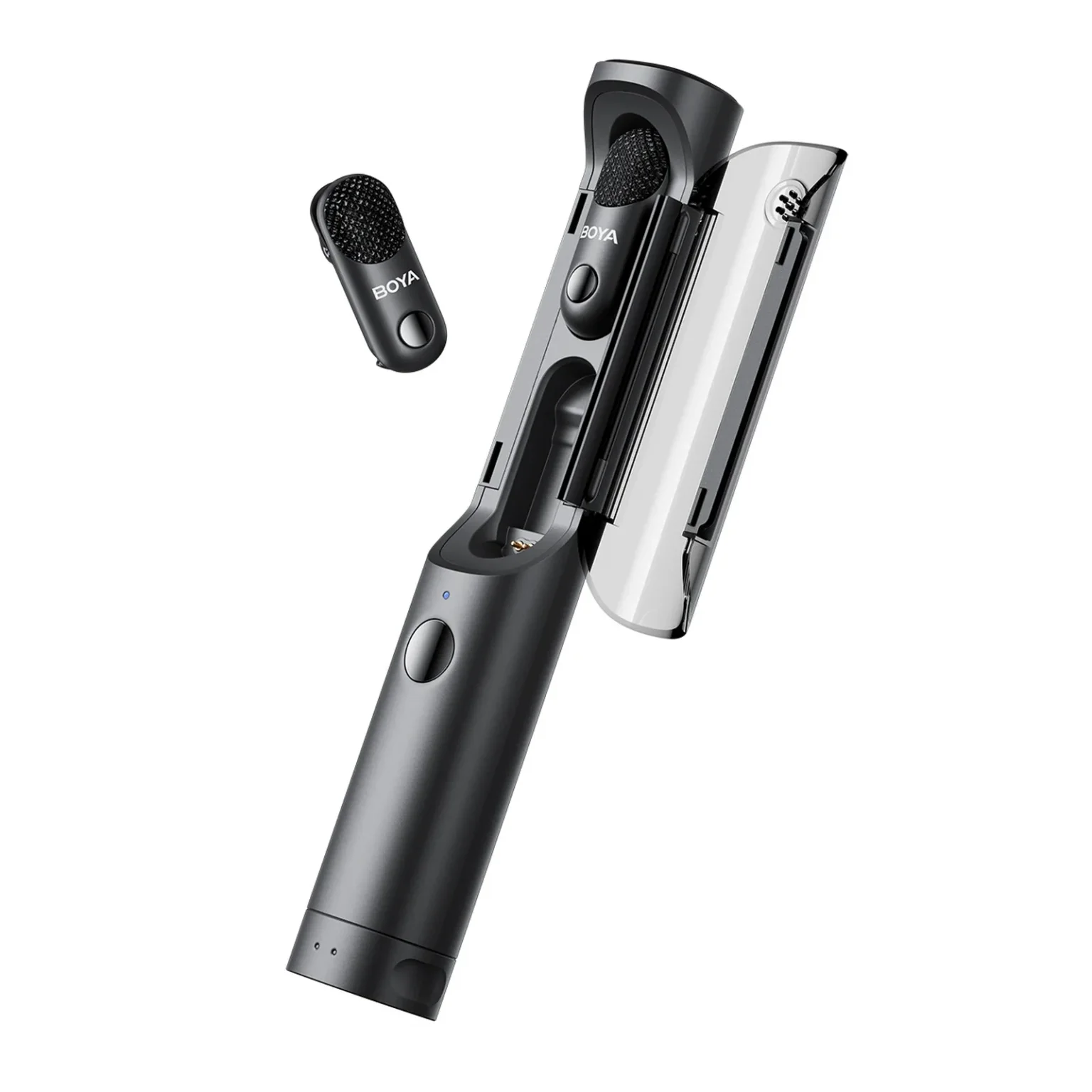MAGIC-05 4 az 1-ben 2,4 GHz-es USB-C vezeték nélküli mikrofonkészlet – fekete