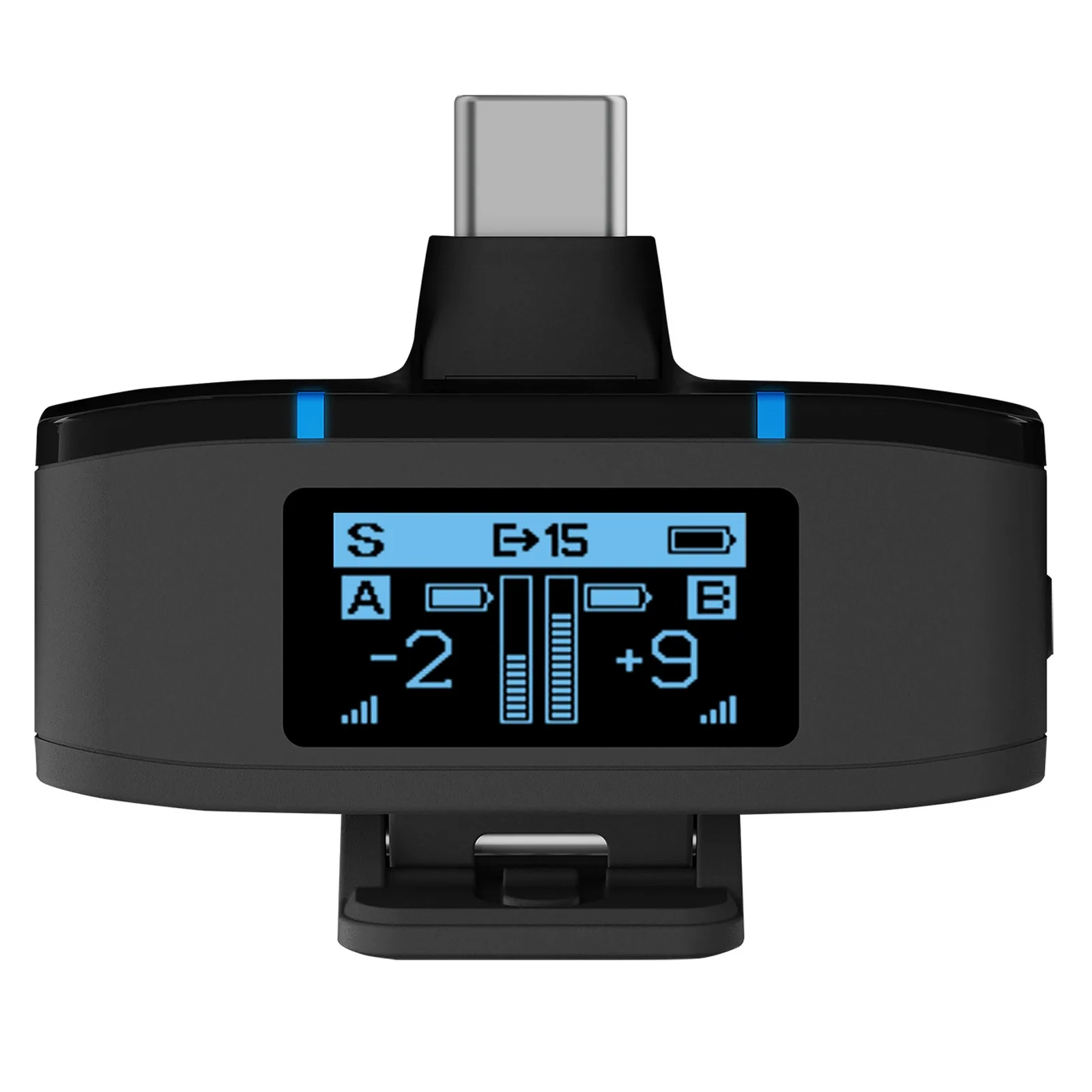 Vezeték nélküli mikrofonkészlet 8 GB-os töltőtokkal, 2,4 GHz, USB-C 2