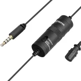 Kabelgebundenes Lavalier-Mikrofon für Smartphones und Kameras, mit 3,5-mm-TRRS-Batterie – schwarz 7