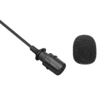 Kabelgebundenes Lavalier-Mikrofon für Smartphones und Kameras, mit 3,5-mm-TRRS-Batterie – schwarz 8