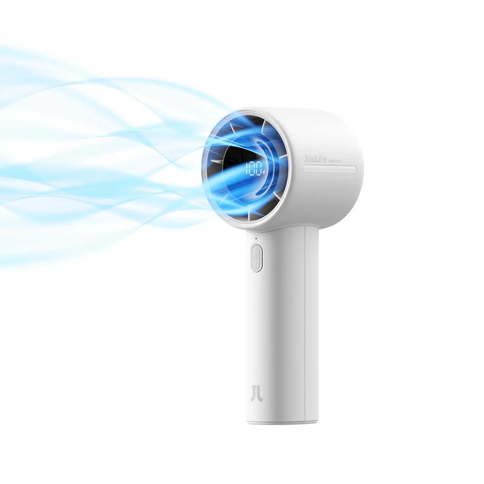 Mini prenosný ventilátor 5000 mAh LED – sivý 7