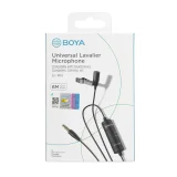 Žičani lavalier mikrofon za pametne telefone i kamere, 3,5 mm TRRS - crni 3