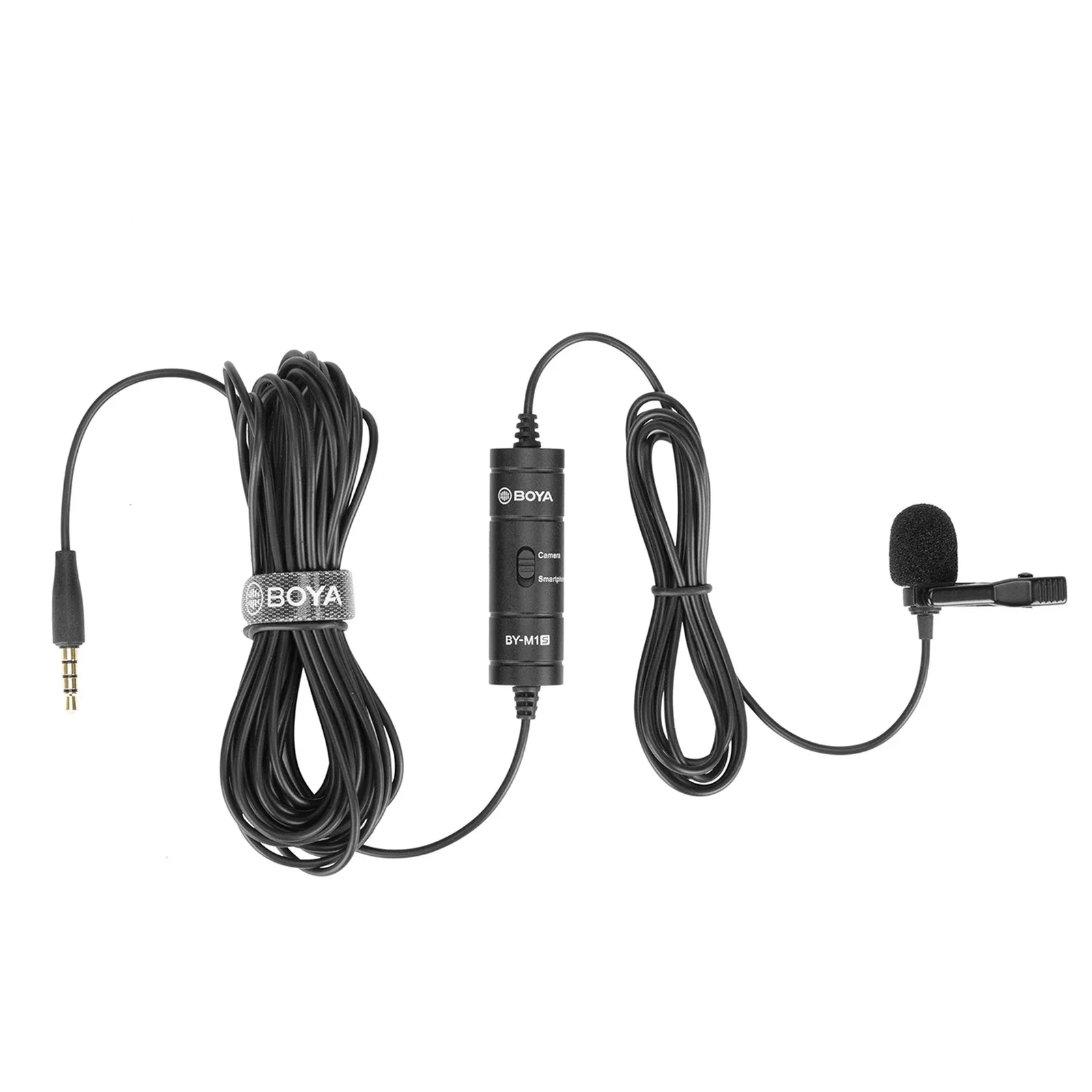 Žičani lavalier mikrofon za pametne telefone i kamere, 3,5 mm TRRS - crni 7
