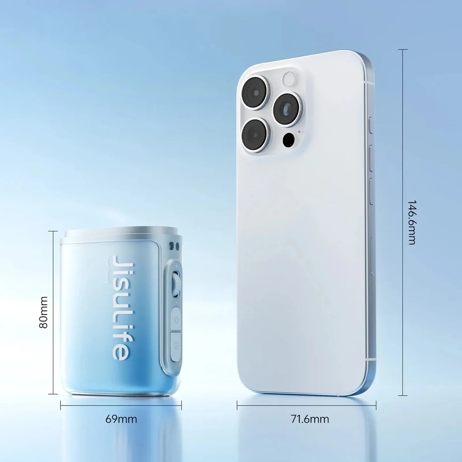 Mini wentylator wiatrak przenośny ze smyczą 4500mAh - niebieski 2