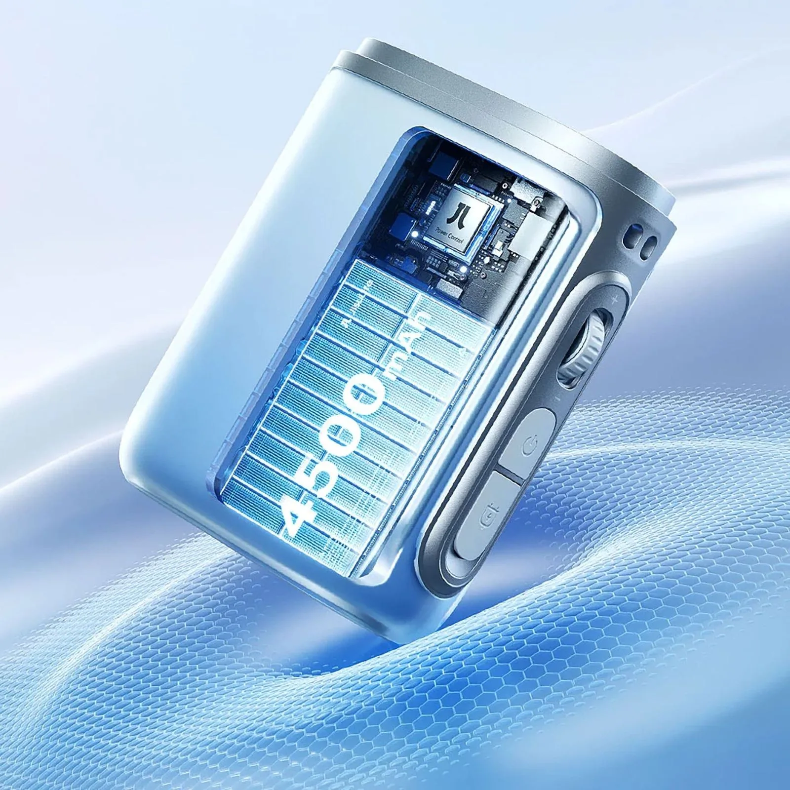 Mini wentylator wiatrak przenośny ze smyczą 4500mAh - niebieski 3