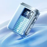 Mini wentylator wiatrak przenośny ze smyczą 4500mAh - niebieski 3