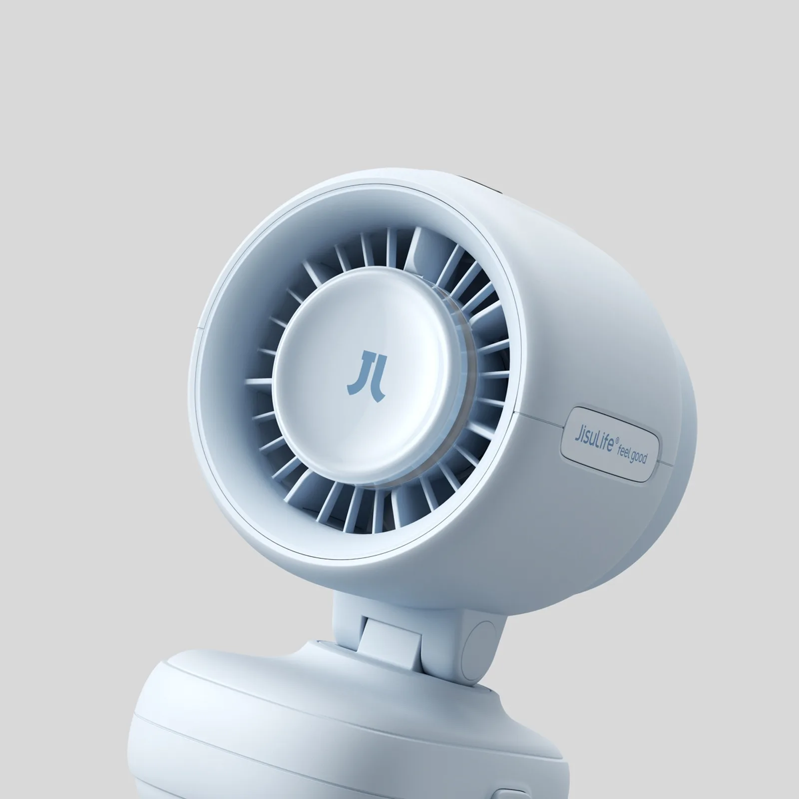 Mini stroller fan with metal clip, 5000mAh - blue 9