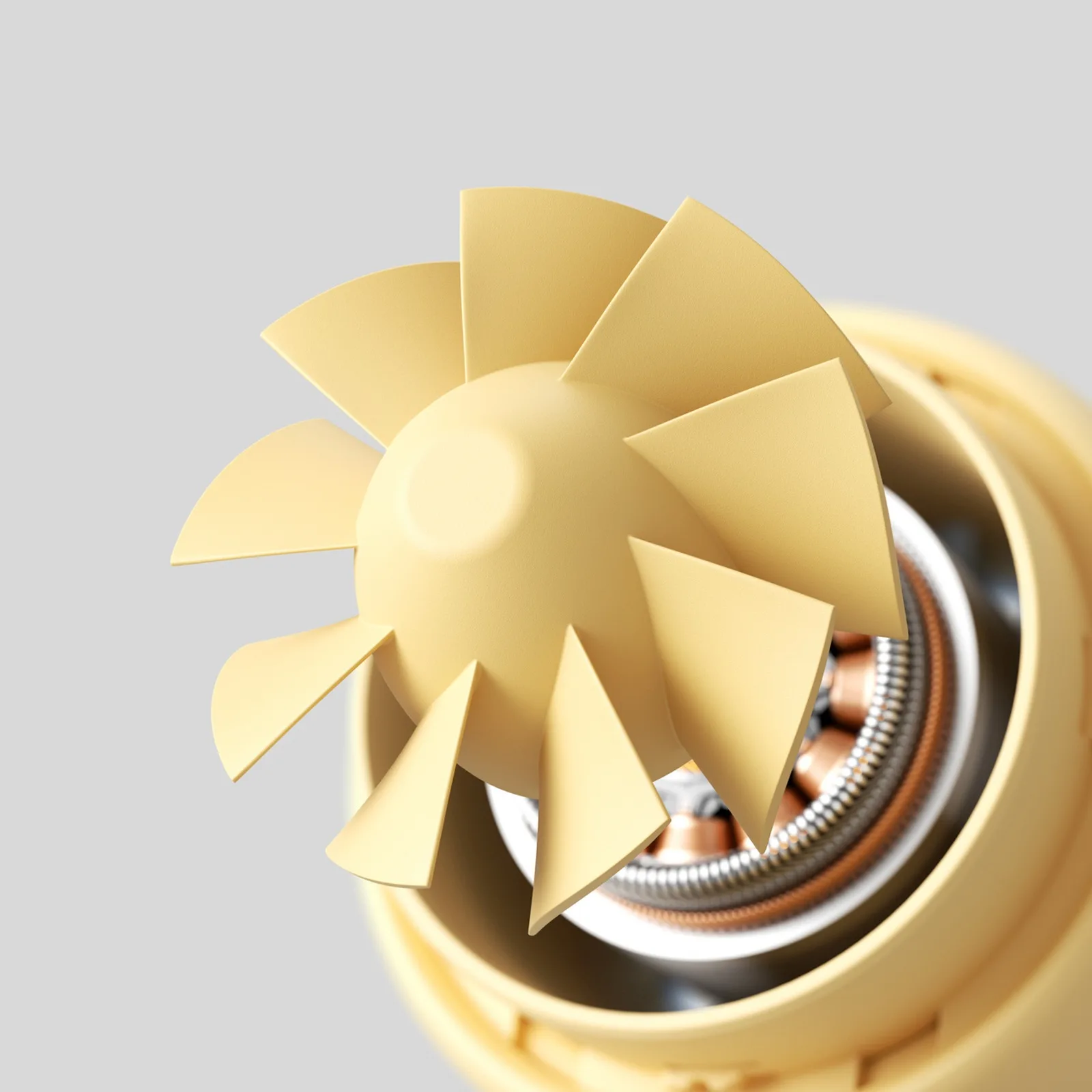 Mini-Kinderwagenventilator mit Metallclip, 5000 mAh – gelb 6