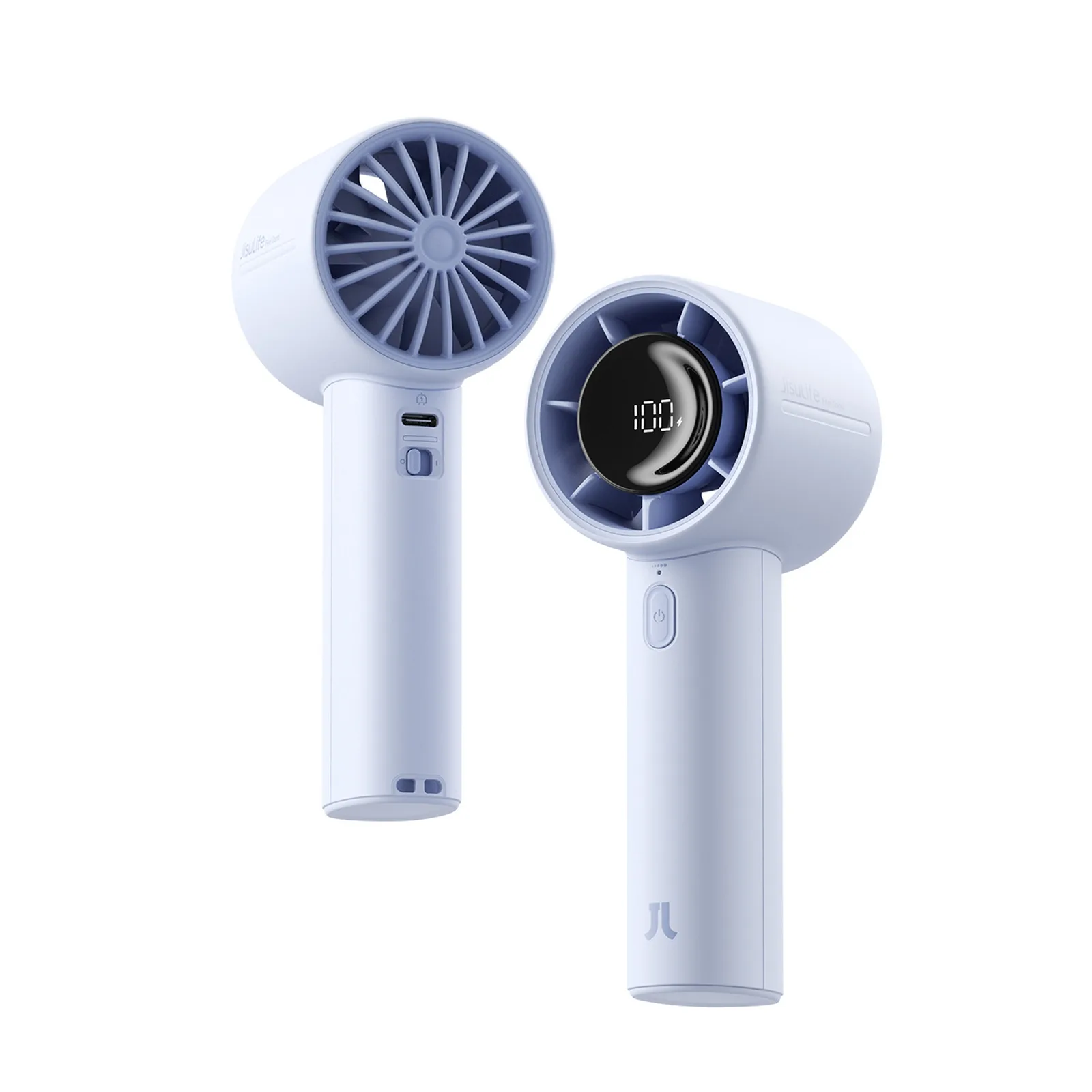 Mini portable fan 5000mAh LED - blue 2