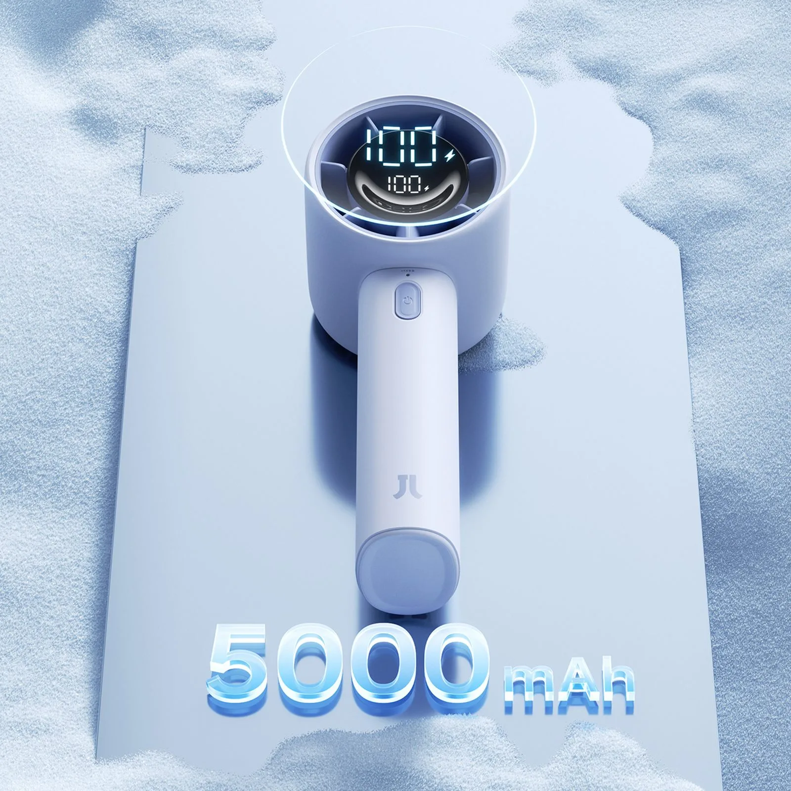 Mini portable fan 5000mAh LED - blue 9
