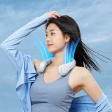Prenosný ventilátor na krk 4000 mAh – sivý 5