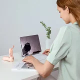 Mini ventilator portabil cu funcții de power bank și lanternă, pliabil, 4500mAh, USB-C - roz 8