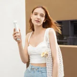 Mini ventilator portabil cu funcții de power bank și lanternă, pliabil, 4500mAh, USB-C - alb 6