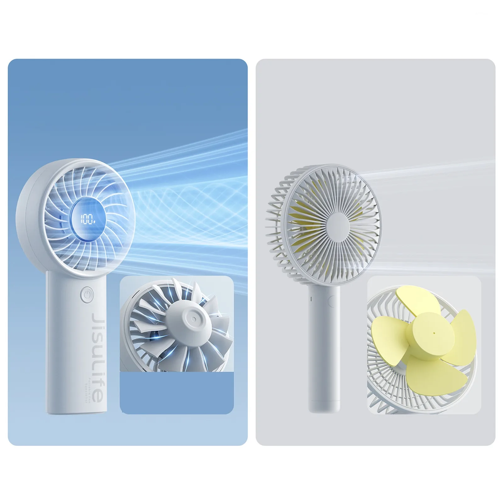Mini-Handventilator 3600 mAh USB-C – Grau 8