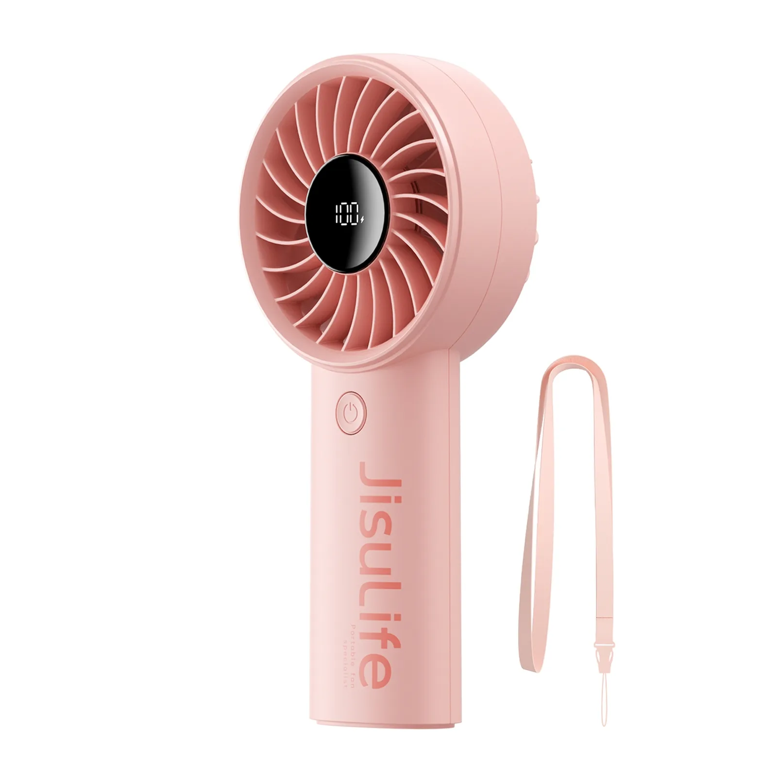 Mini kézi ventilátor 3600mAh USB-C - Rózsaszín