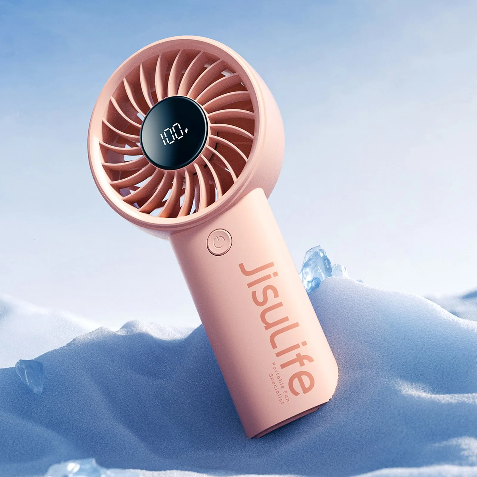 Mini ventilator portabil 3600mAh USB-C - roz 4