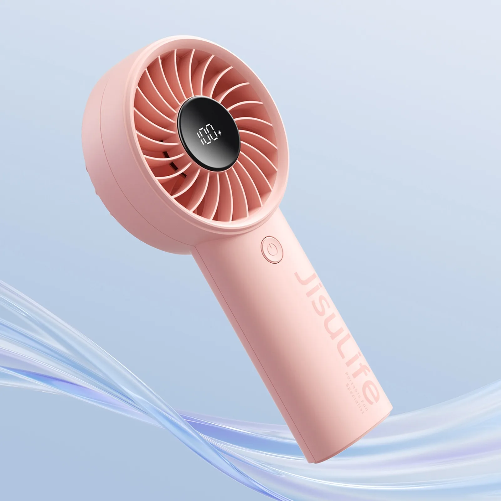 Mini ventilator portabil 3600mAh USB-C - roz 5