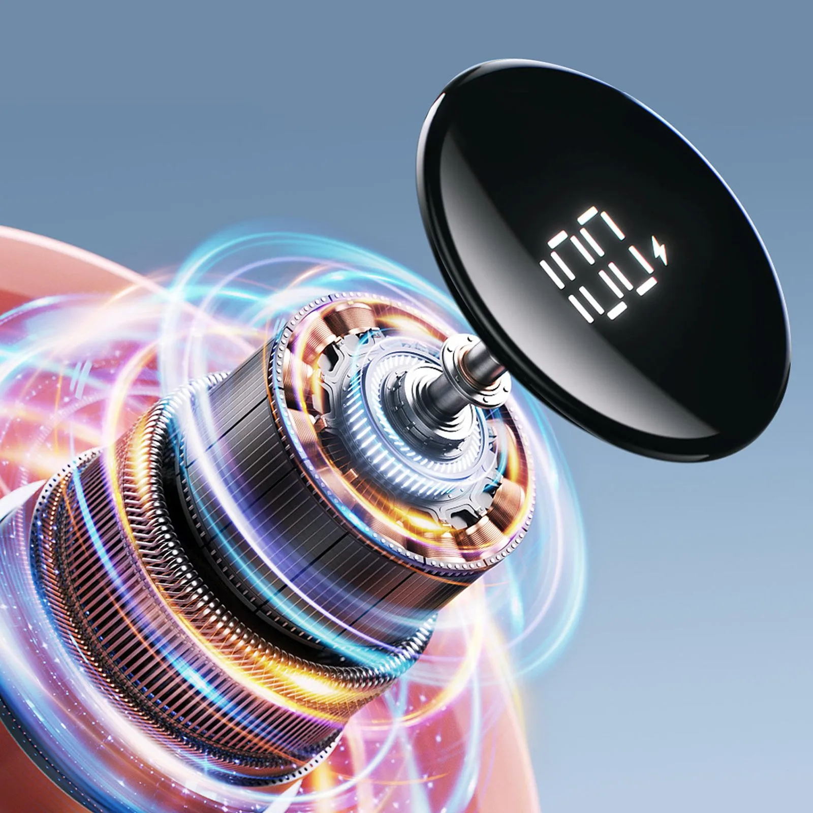 Mini ventilator portabil 3600mAh USB-C - roz 9