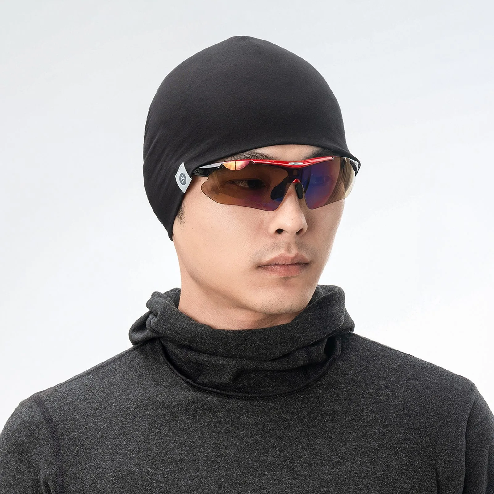 Sports cap for cycling and running made of wool and Tencel, one-size-fits-all - black 4