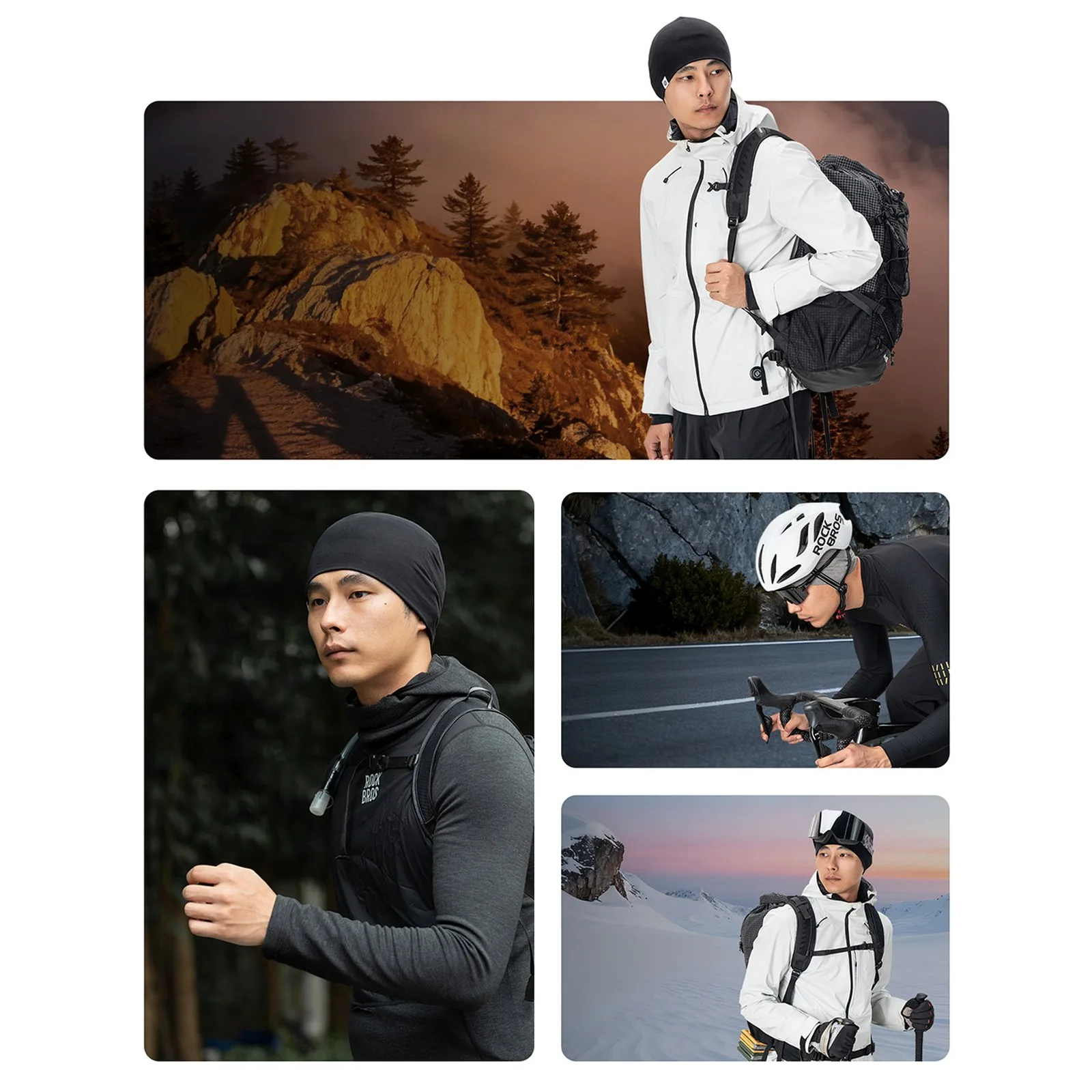 Sports cap for cycling and running made of wool and Tencel, one-size-fits-all - black 6
