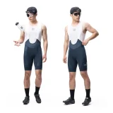 Herren-Radhose mit Hosenträgern und Polster, Größe XL – dunkelblau 3