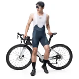 Herren-Radhose mit Hosenträgern und Polster, Größe XL – dunkelblau 4