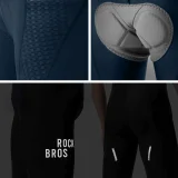 Herren-Radhose mit Hosenträgern und Polster, Größe XL – dunkelblau 7