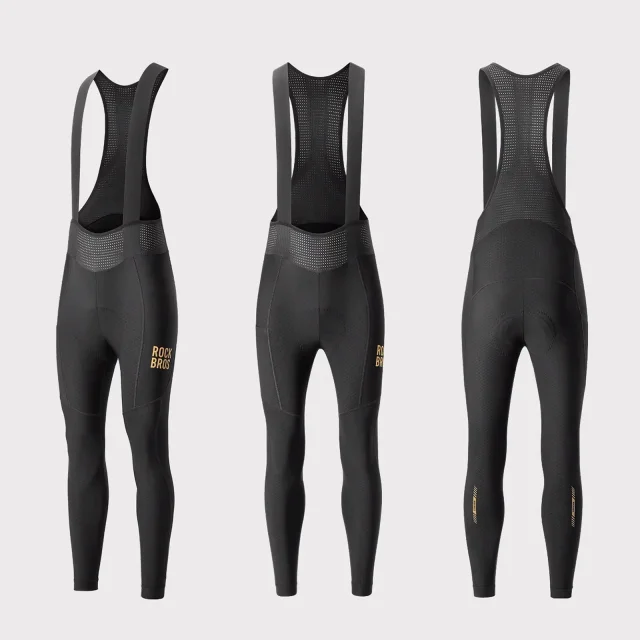 Hosszú fleece kerékpáros nadrág, S méret - fekete