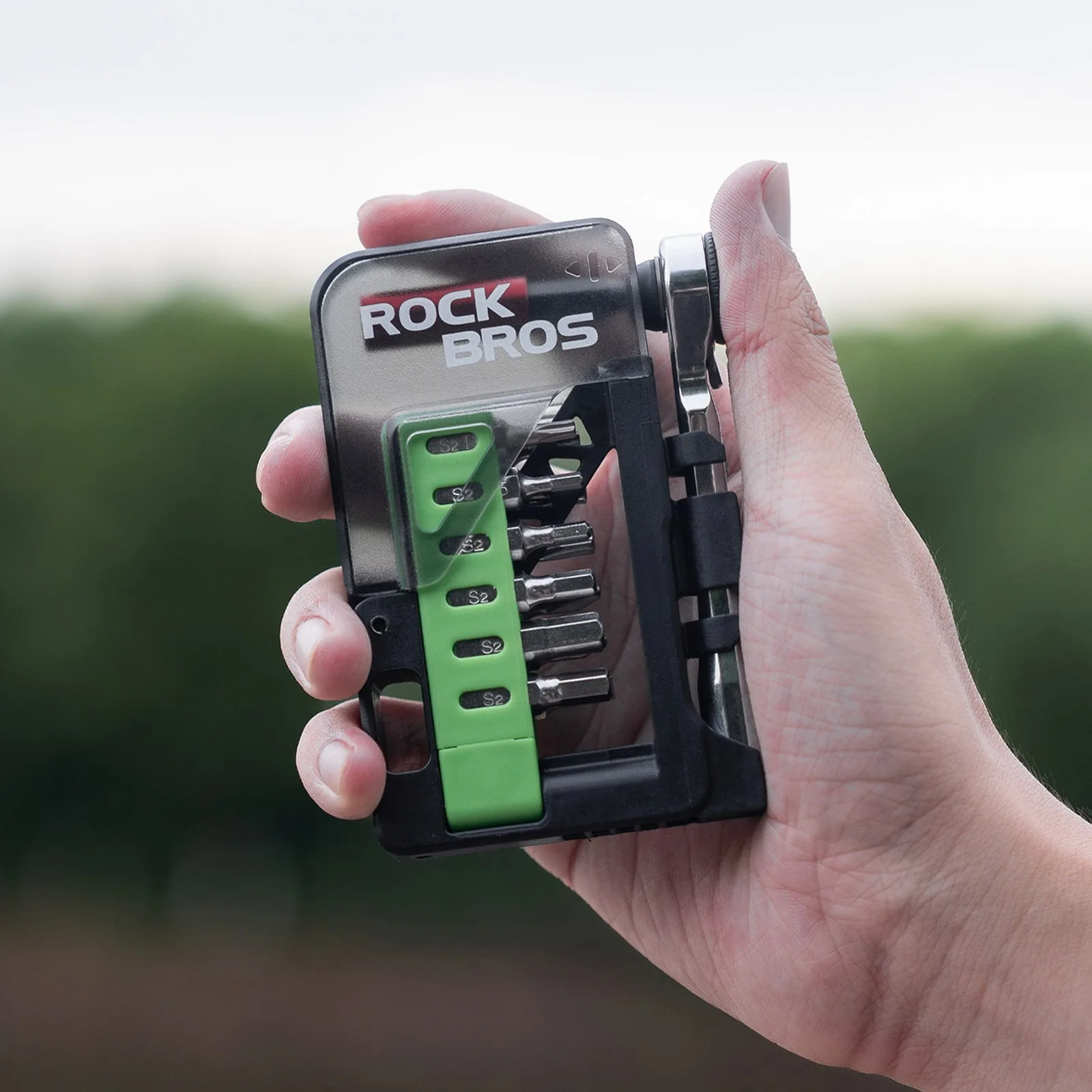 Fahrrad-Multitool-Set mit Mini-Ratsche und Bits 10