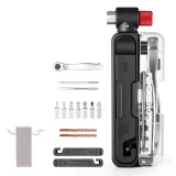Zestaw narzędzi rowerowych multitool z pompką na naboje CO2 i kluczem grzechotkowym 3