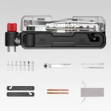 Zestaw narzędzi rowerowych multitool z pompką na naboje CO2 i kluczem grzechotkowym 4
