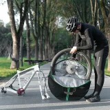 Prepravný obal na bicyklové kolesá, priemer 74 cm – čierny 11