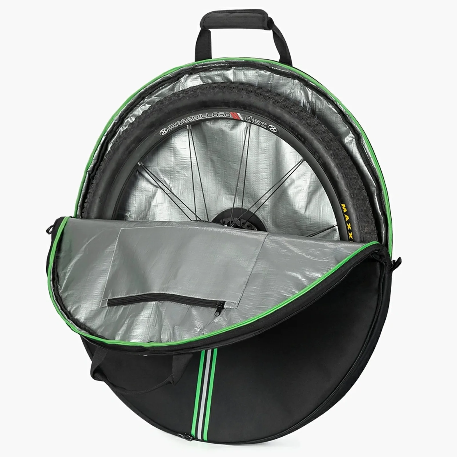 Transport cover for bicycle wheels, 74 cm diameter - black 2