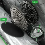 Prepravný obal na bicyklové kolesá, priemer 74 cm – čierny 4