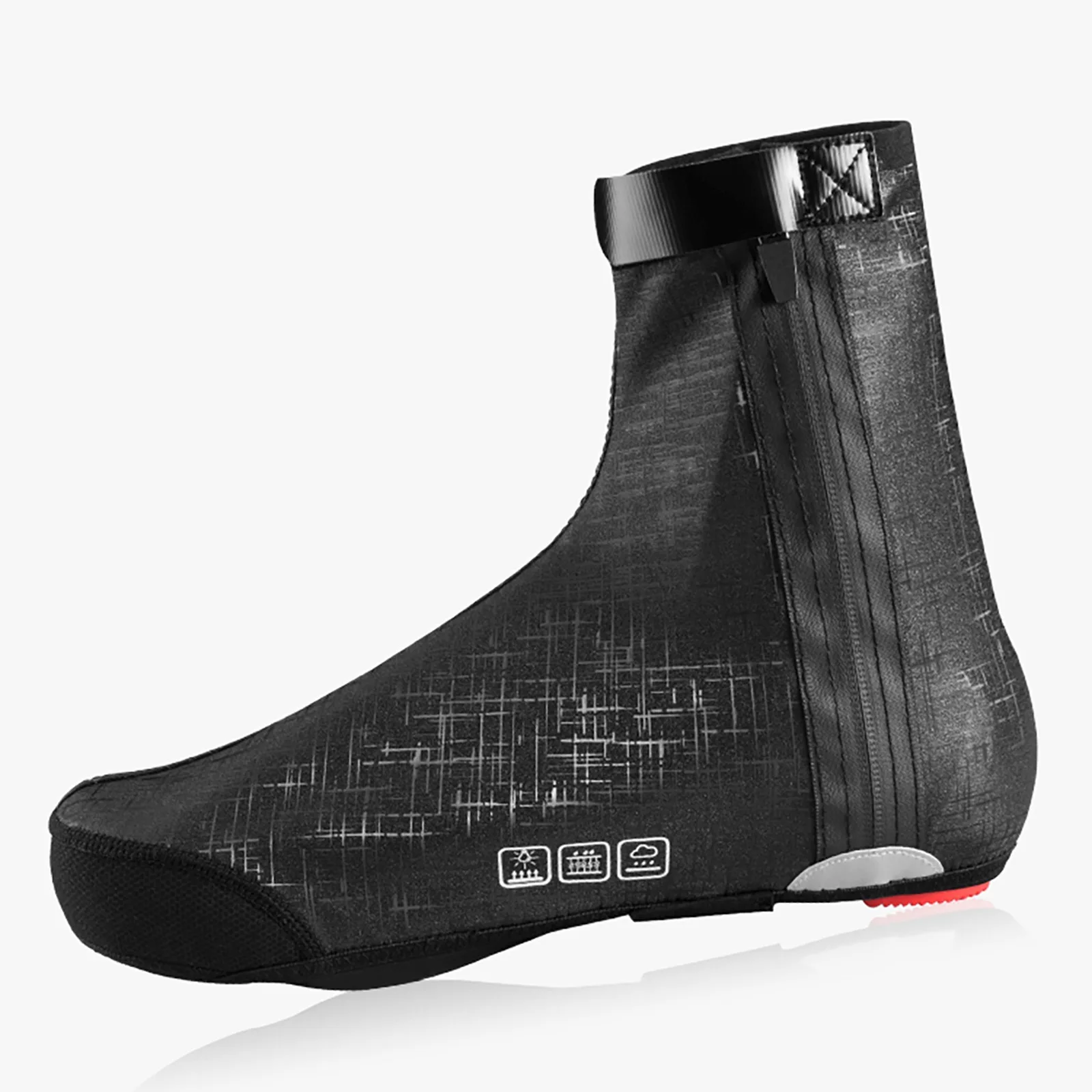 Wind- und wasserdichte Überschuhe 42–46 cm – schwarz 4
