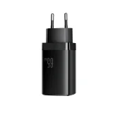 Ładowarka sieciowa USB-A USB-C GaN 65W z kablem USB-C 100W 1.2m - czarna 8