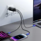 Ładowarka sieciowa USB-A USB-C GaN 65W z kablem USB-C 100W 1.2m - czarna 9