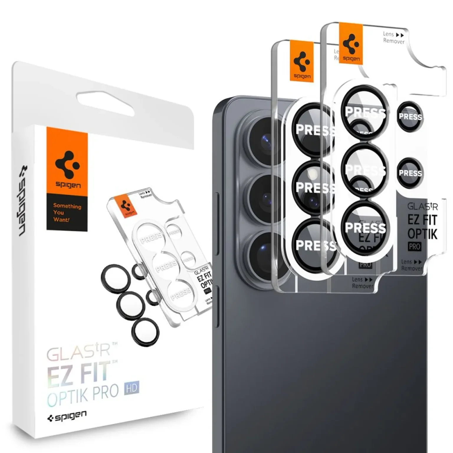 Capac pentru camera foto Samsung Galaxy S26 Ultra Glas.Tr Ez Fit Optik Pro HD negru - 2 buc.