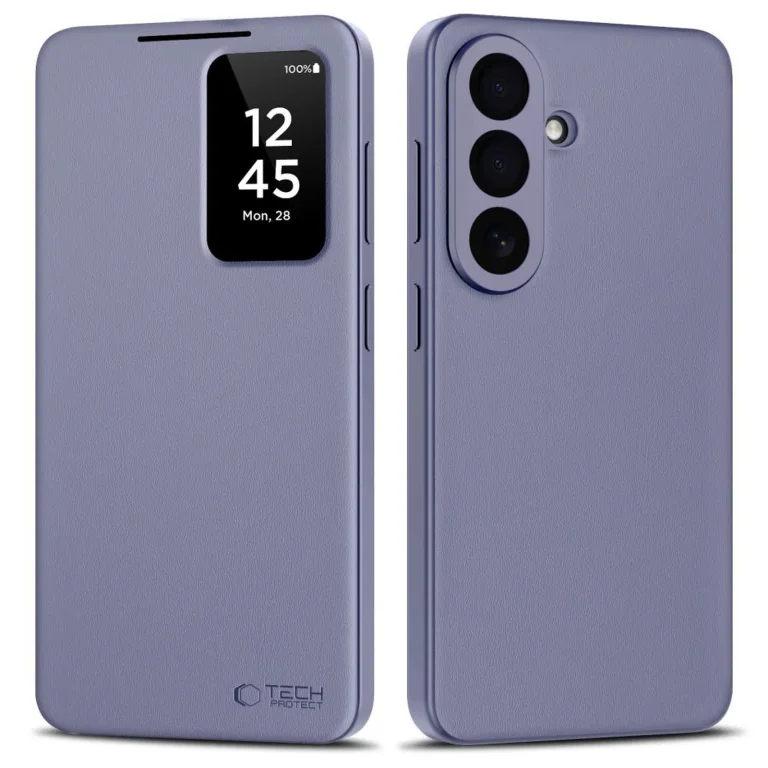 Samsung Galaxy S26 intelligens pénztárca tok - lila