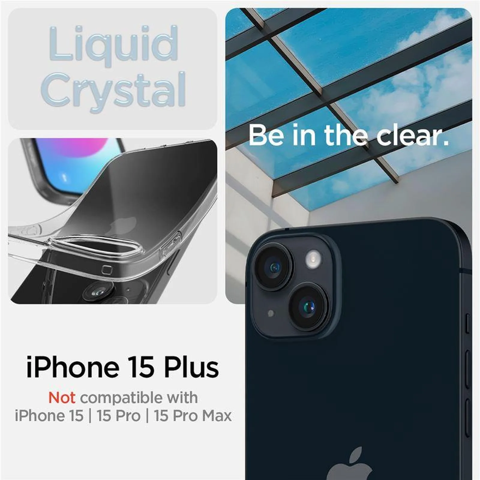 Husă pentru iPhone 15 Plus Crystal Flex - transparentă 4