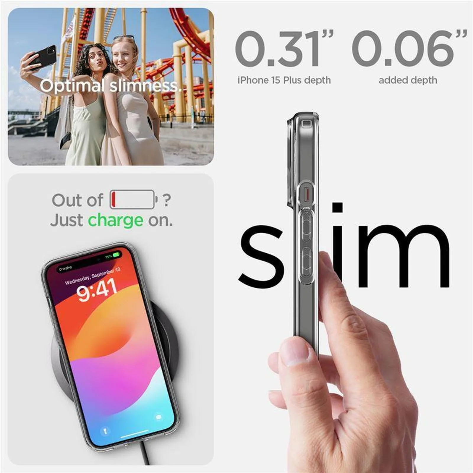 Husă pentru iPhone 15 Plus Crystal Flex - transparentă 8