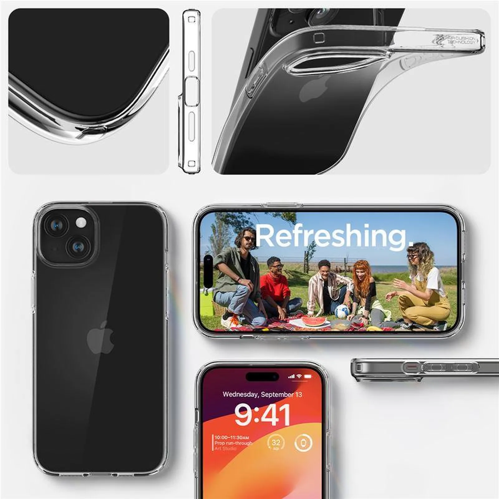 Husă pentru iPhone 15 Plus Crystal Flex - transparentă 9