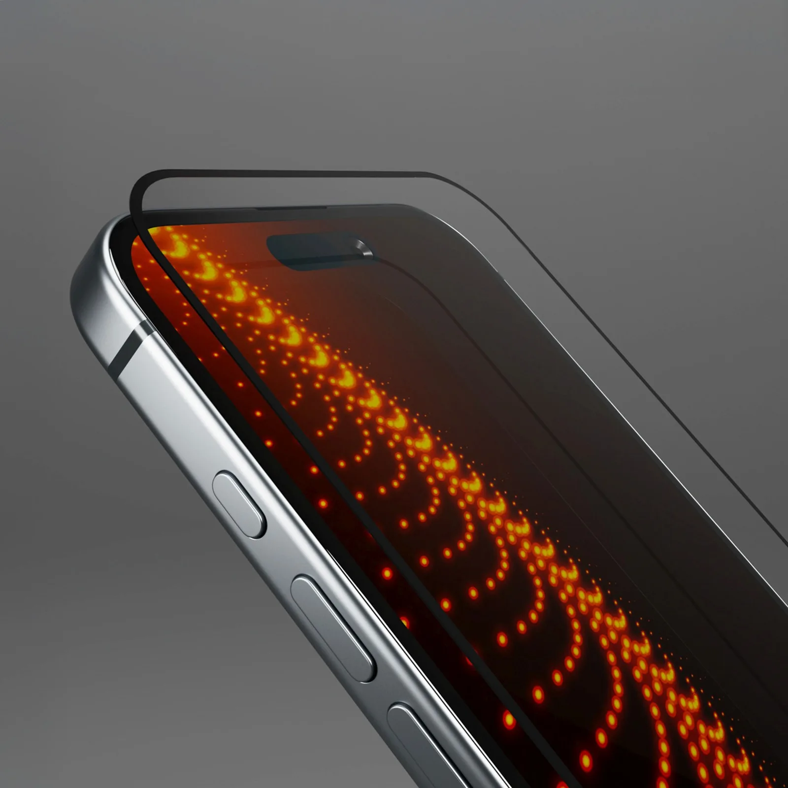 Tempered glass with frame for iPhone 16 Pro Tempered Glass D3O 5