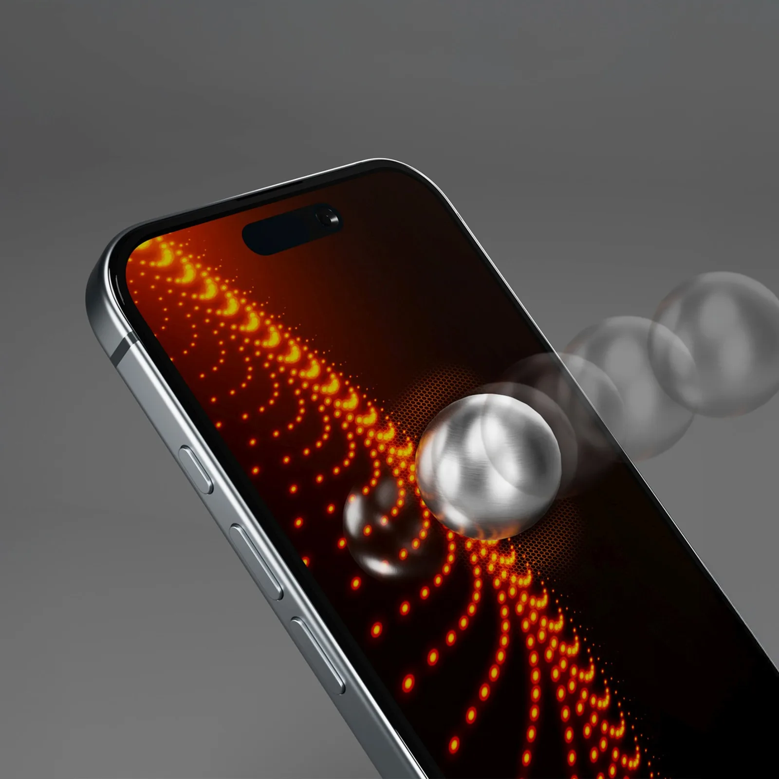 Tempered glass with frame for iPhone 16 Pro Tempered Glass D3O 7