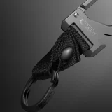 Key ring with bottle opener snap hook - black and gray 5