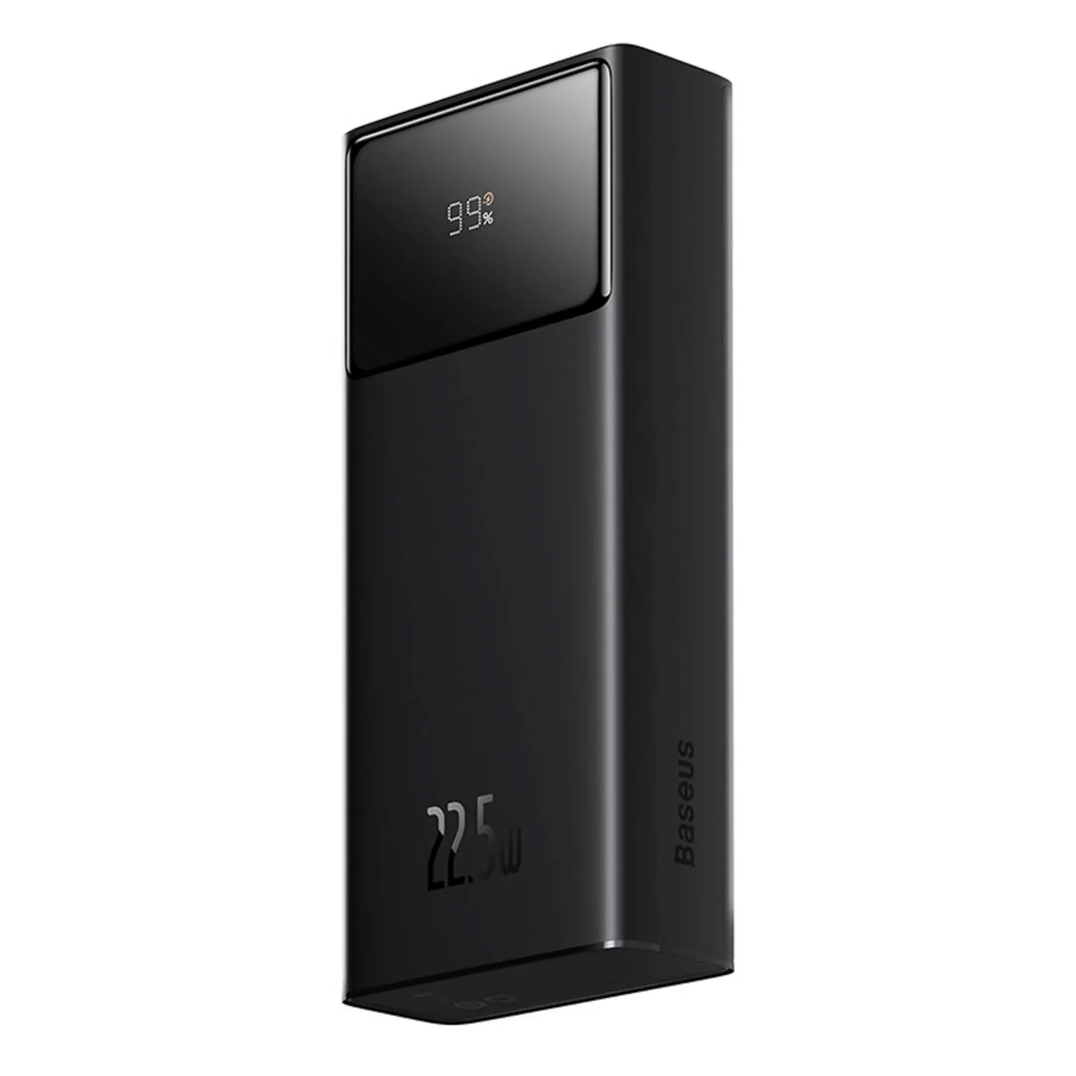 Powerbank 20000mAh USB-A USB-C z wyświetlaczem kablem 22.5W - czarny